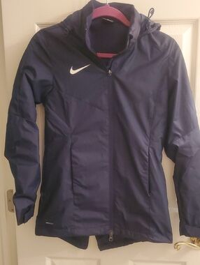 Nike Shield Women's Navy Blue Hooded Jacket Size Small